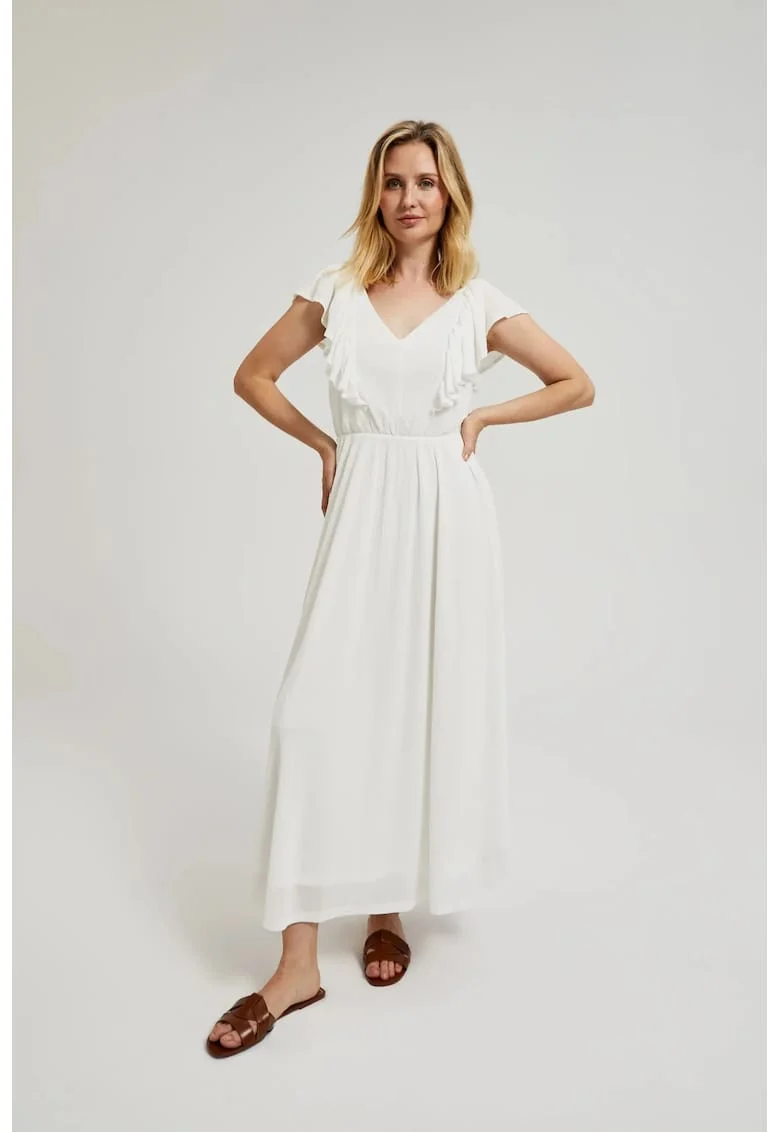 Rochie midi alba, Alb