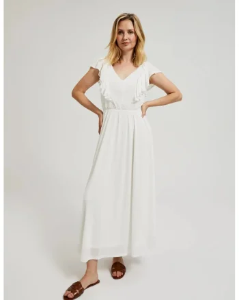 Rochie midi alba, Alb