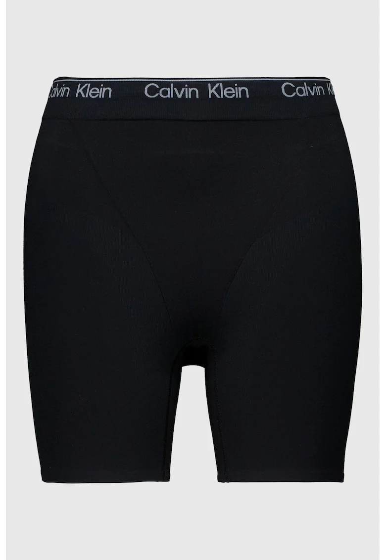 Pantaloni scurti modelator cu banda logo in talie, Negru