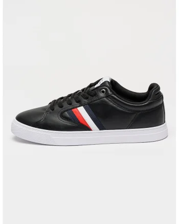 Pantofi sport low-cut de piele, Negru