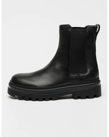 Ghete Chelsea de piele, Negru