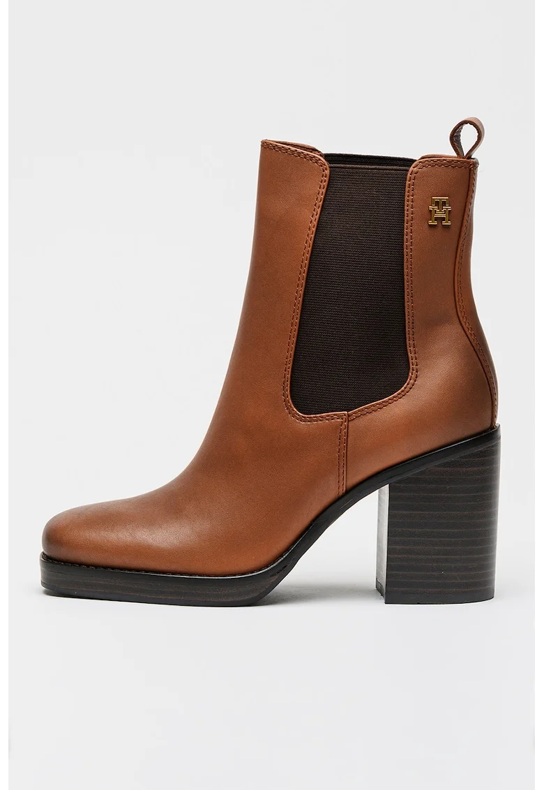 Botine Chelsea de piele, Maro scortisoara