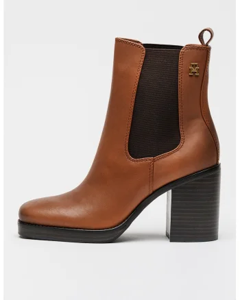 Botine Chelsea de piele, Maro scortisoara
