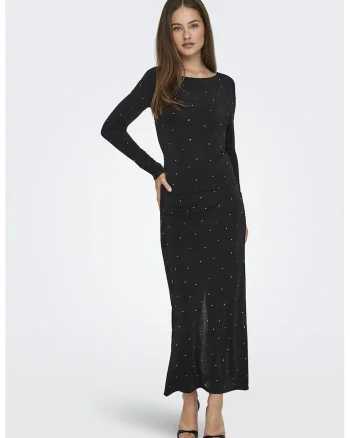 Bluza slim fit cu decolteu amplu pe spate, Alb fildes/Negru