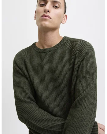 Pulover cu maneci raglan, Verde inchis