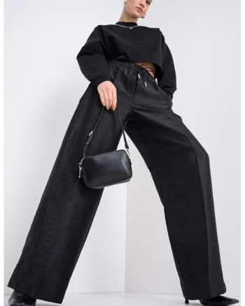 Pantaloni cu croiala ampla Hawila, Negru