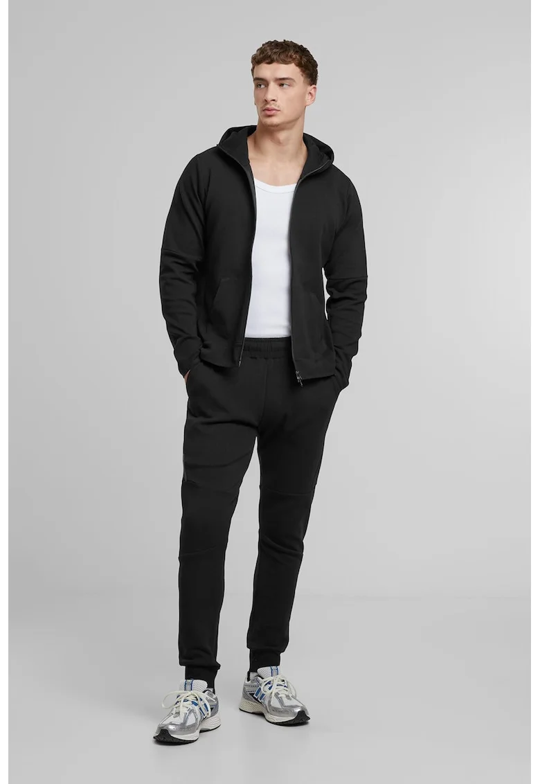 Pantaloni de trening slim fit cu talie elastica, Negru