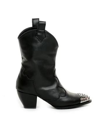 Botine tip cowboy cu nituri decorative Burundi