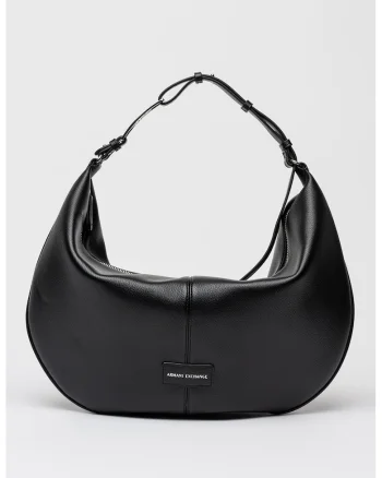Geanta hobo uni cu bareta ajustabila, Negru
