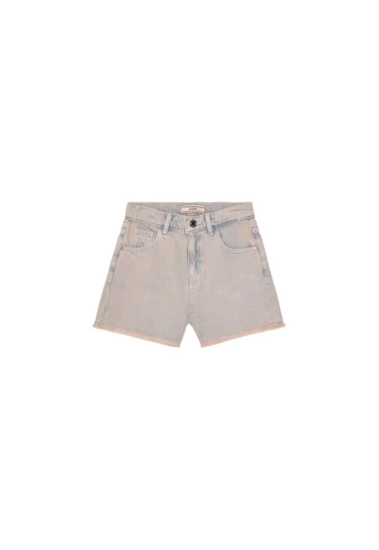 Pantaloni scurti din denim cu logo brodat pe buzunar