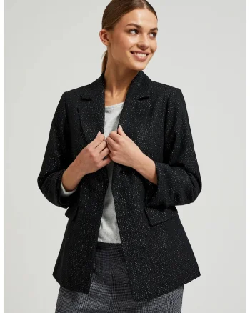 Sacou negru cu maneci 3/4, Negru