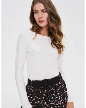 Bluza Alba cu Paiete, Alb