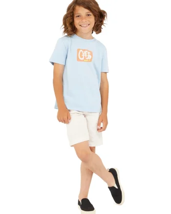 Pantaloni scurti din amestec de in cu model uni, Alb fildes