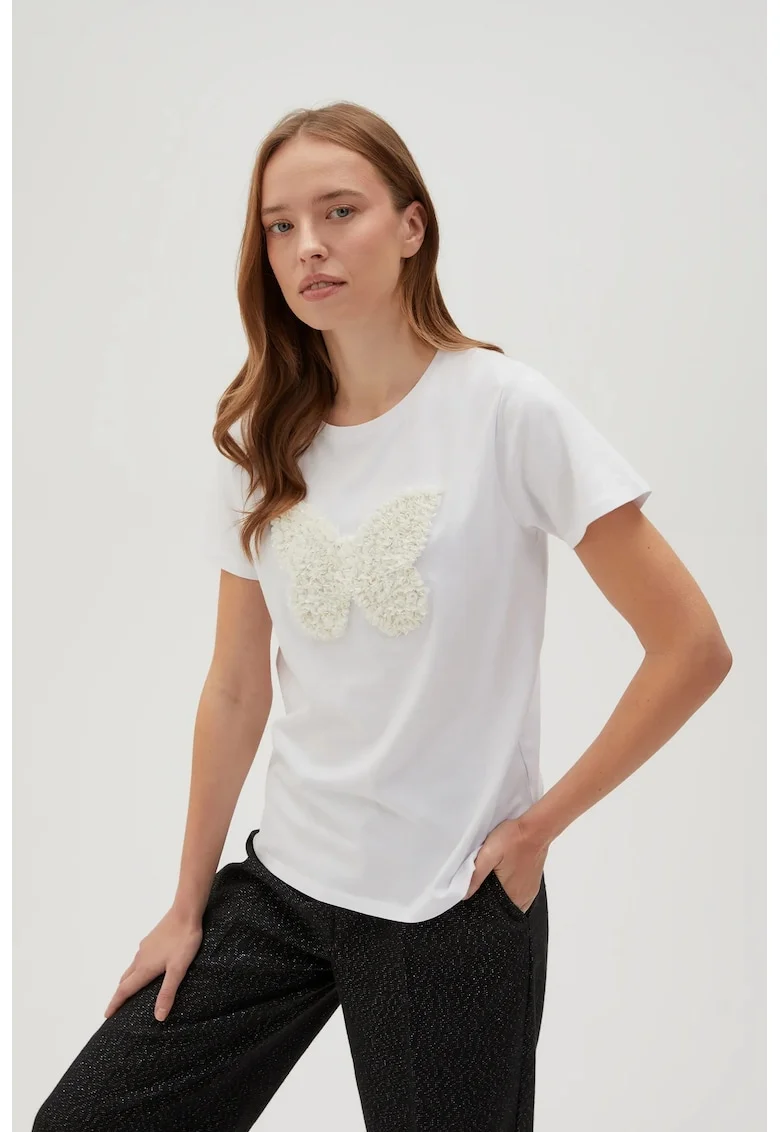 Tricou  alb bumbac