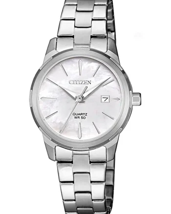 Ceas quartz cu bratara metalica, Argintiu, Argintiu