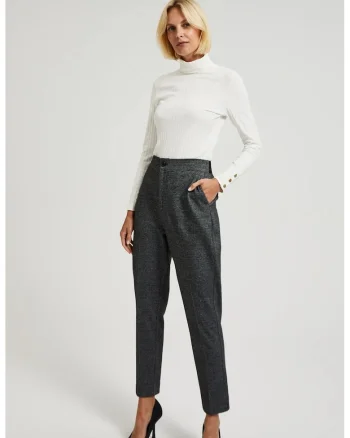 Pantaloni tigara negri cu buzunare, Gri