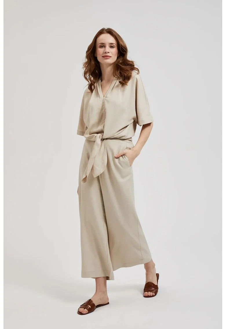 Pantaloni culottes bej, Bej