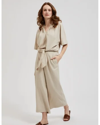 Pantaloni culottes bej, Bej