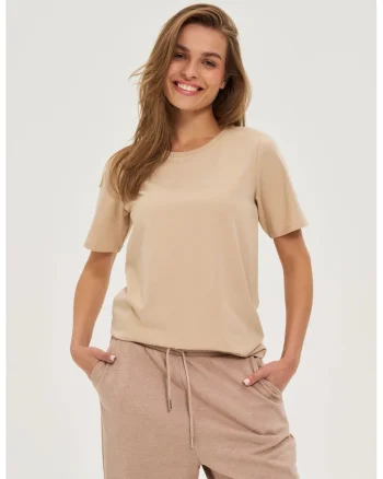 Tricou  bumbac, Bej