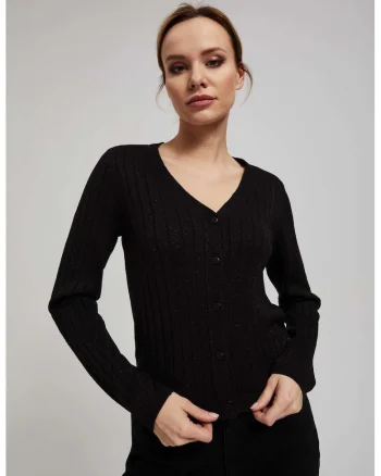 Pulover negru strălucitor, Negru