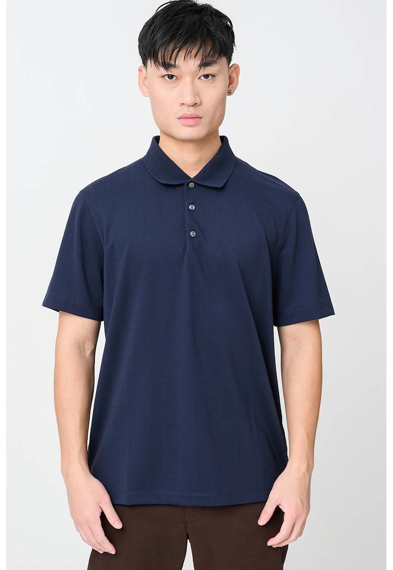 Tricou polo cu model uni, Albastru ultramarin