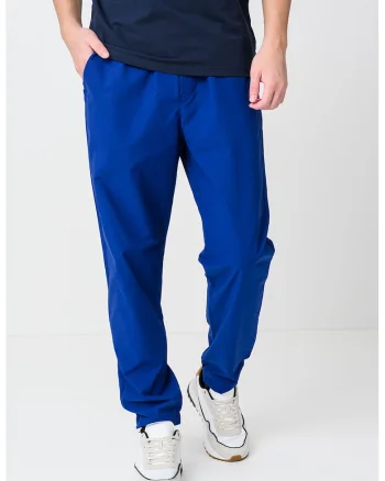 Pantaloni de trening cu buzunare laterale si model uni, Albastru royal