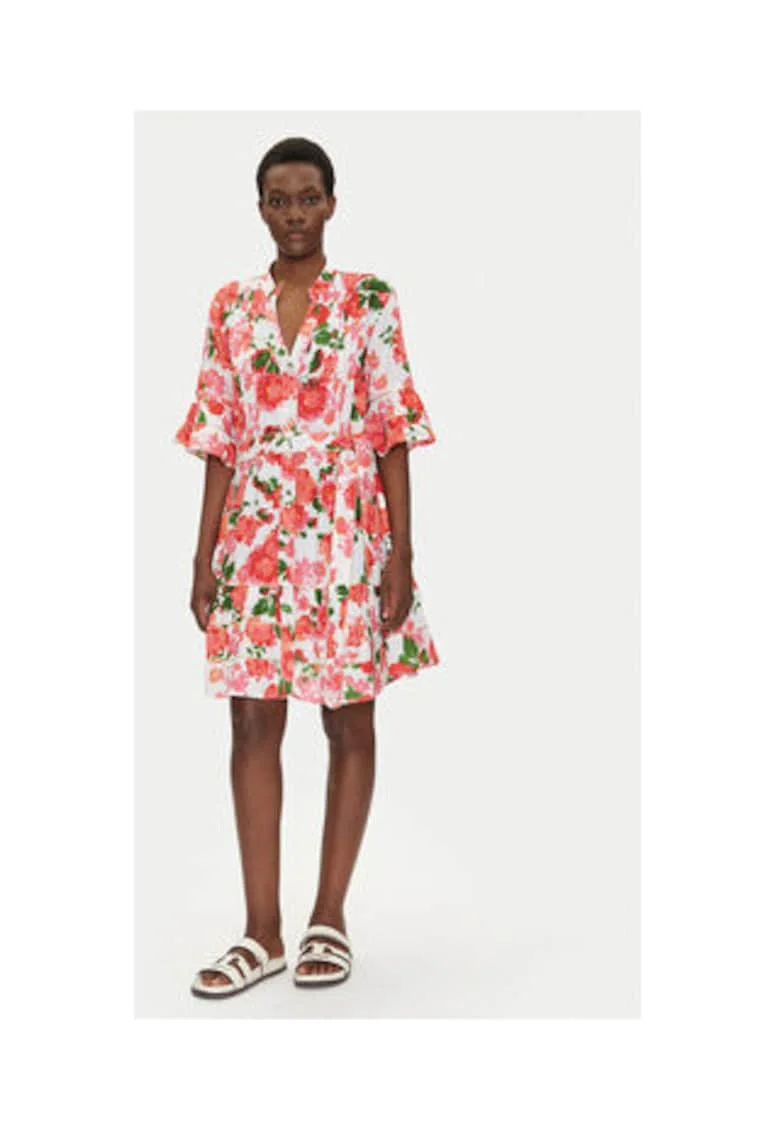Rochie de vara,  multicolor, 60% bumbac, 40% in,