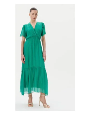 Rochie de vara,  verde, 70% viscoza, 30% matase,