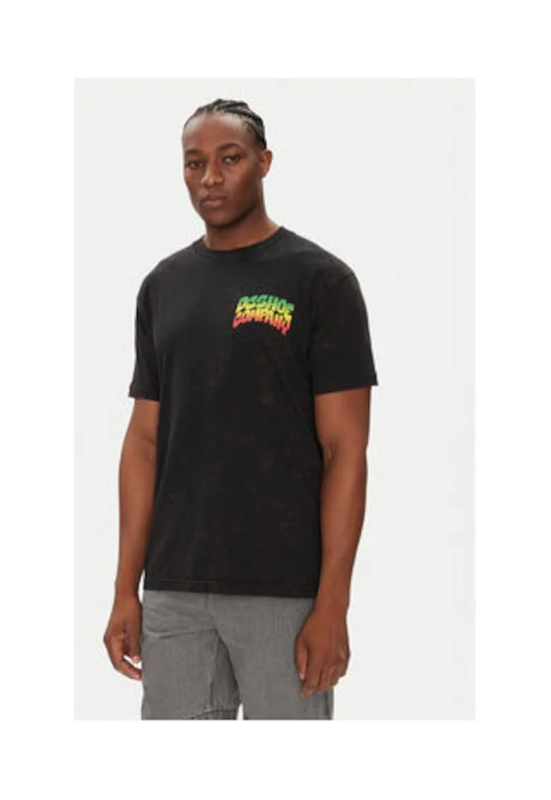 Tricou barbati,  negru, 75% bumbac, 25% bumbac reciclat,