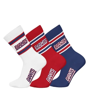 Set de sosete lungi unisex NFL - 3 perechi, Alb/Albastru inchis/Rosu inchis