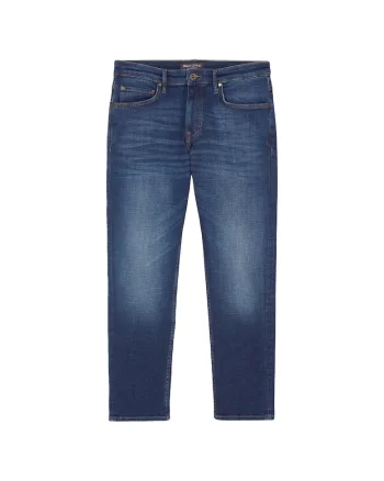 Blugi elastici cu aspect decolorat, Albastru