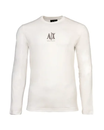 Bluza din bumbac cu broderie logo, Alb