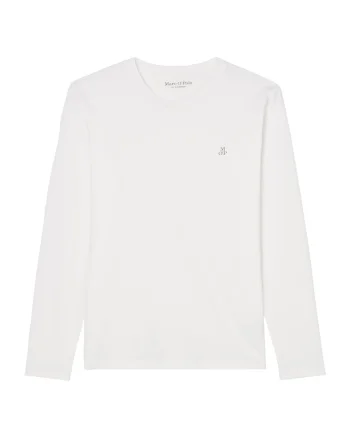Bluza din bumbac cu maneci lungi, Alb