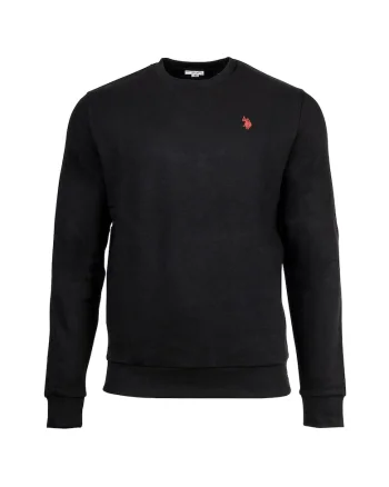 Bluza de trening cu broderie logo discreta, Negru