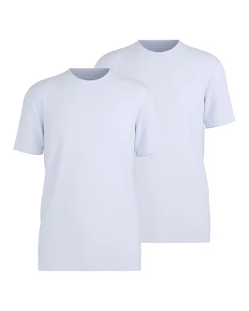 Set de tricouri cu model uni - 2 piese, Alb