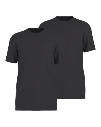 Set de tricouri cu model uni - 2 piese, Negru
