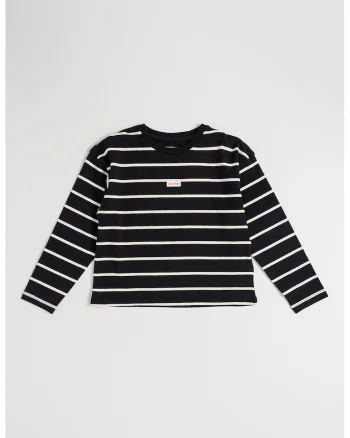 Bluza cu model in dungi, Negru/Bej