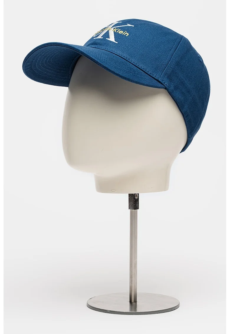 Sapca baseball ajustabila cu broderie logo, Alb/Albastru inchis