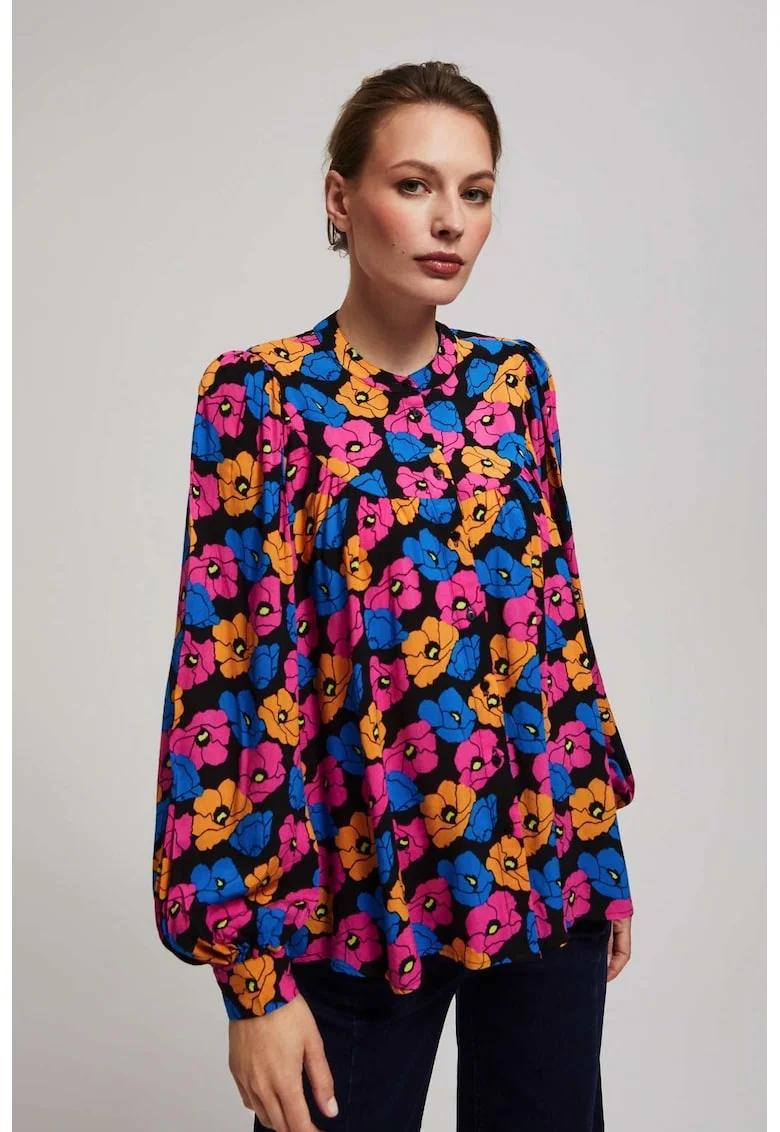 Camasa floral, Negru