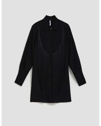 oversized cu franjuri, Negru
