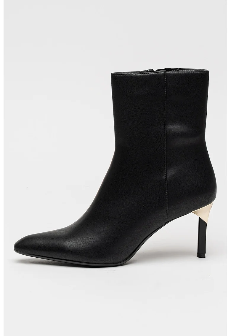 Botine de piele ecologica, Negru
