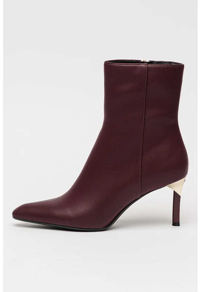 Botine de piele ecologica, Violet tyrian