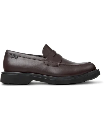 Pantofi loafer de piele Norman, Maro inchis