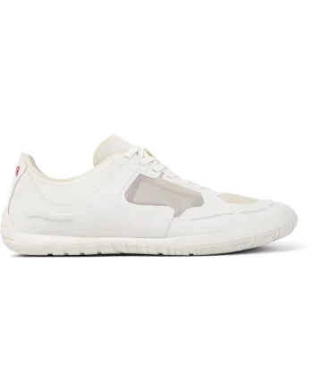 Pantofi sport low-cut cu garnituri din material sintetic, Alb/Gri