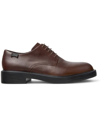 Pantofi derby de piele Dean, Maro