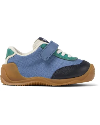 Pantofi sport din material textil cu garnituri din piele intoarsa Dadda, Alb/Albastru deschis