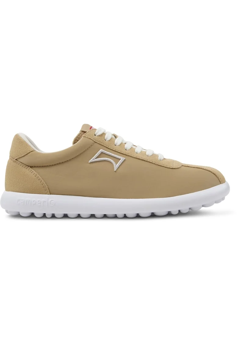 Pantofi sport cu insertii din piele intoarsa Pleotas, Bej