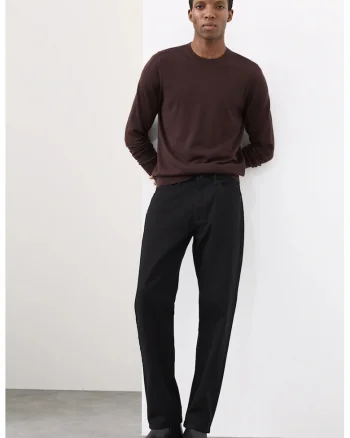 Blugi elastici cu croiala dreapta 360 Flex, Negru/Negru stins
