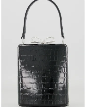 Geanta mica din piele Pearl, Negru