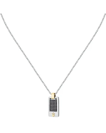 Colier  JM334AVD49, Argintiu, Negru, Auriu